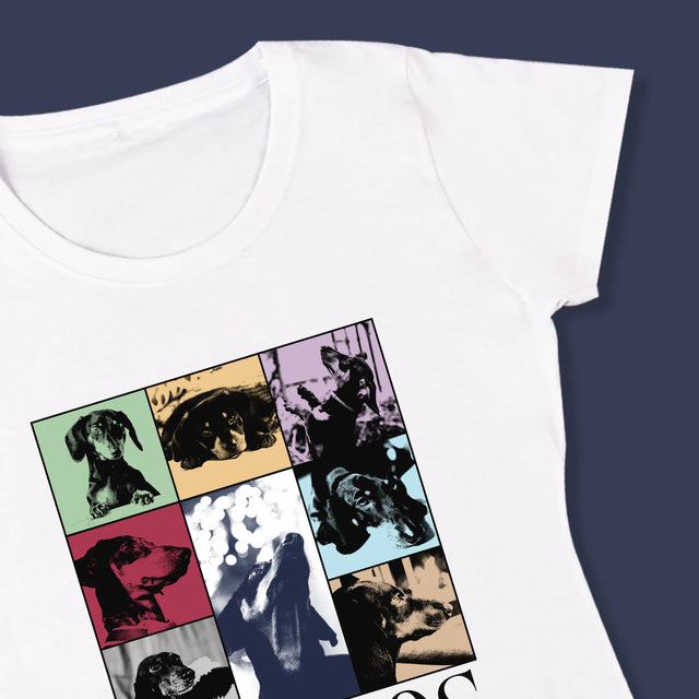 Colaj De Fotografii: Cățeluș Ca Taylor - Tricou Pentru Femei