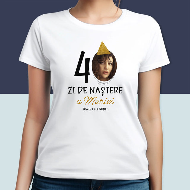 Fotografie Si Semnătură: A 40 Zi De Naștere Căciulă - Tricou Pentru Femei