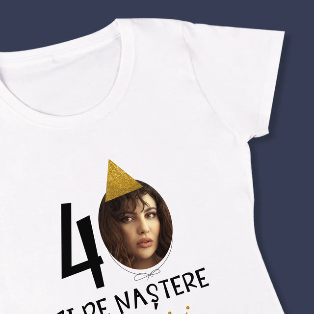 Fotografie Si Semnătură: A 40 Zi De Naștere Căciulă - Tricou Pentru Femei