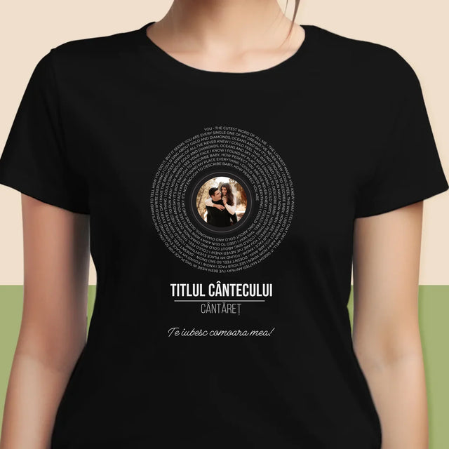 Fotografie Si Semnătură: Textul Cântecului Pe Disc - Tricou Pentru Femei