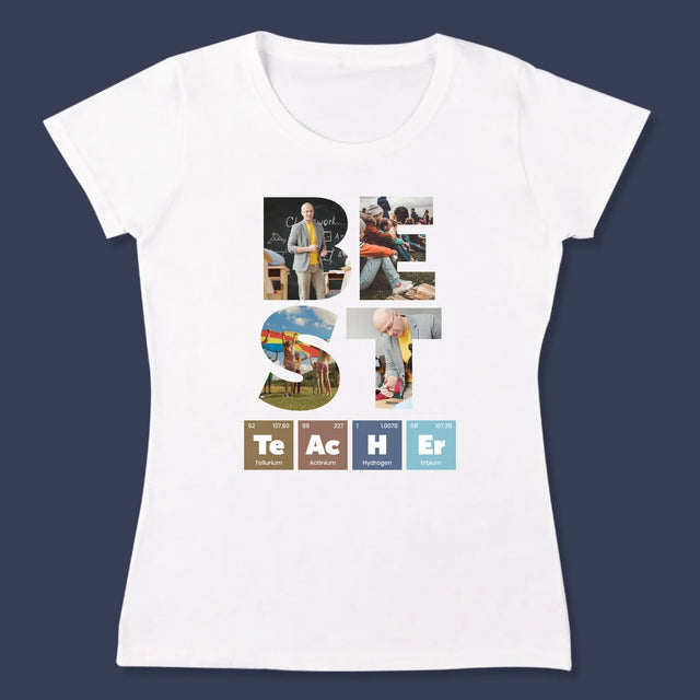 Cuvânt Din Fotografii: Best Teacher Elemente Chimice - Tricou Pentru Femei