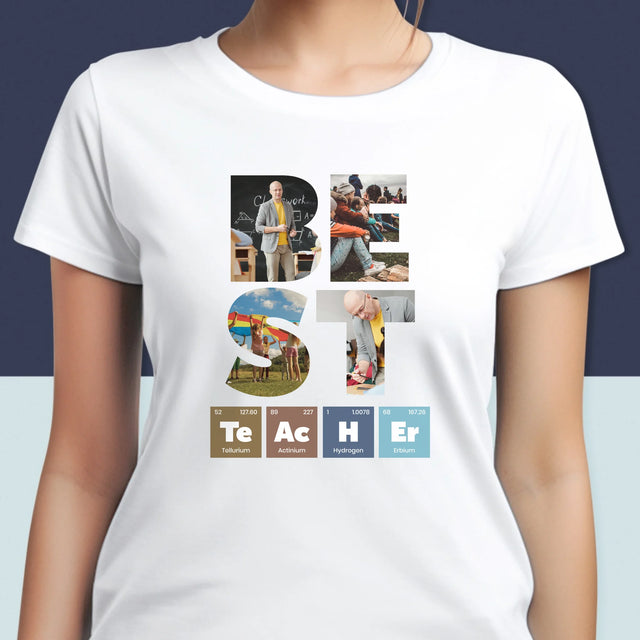 Cuvânt Din Fotografii: Best Teacher Elemente Chimice - Tricou Pentru Femei