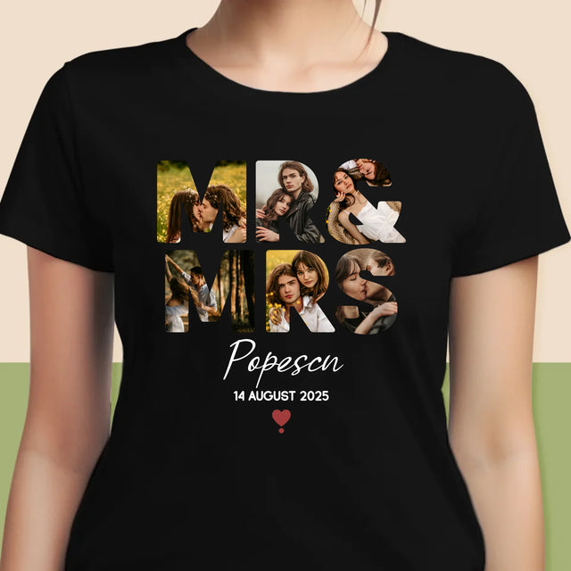 Cuvânt Din Fotografii: Mr&Mrs - Tricou Pentru Femei
