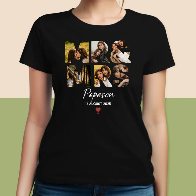 Cuvânt Din Fotografii: Mr&Mrs - Tricou Pentru Femei