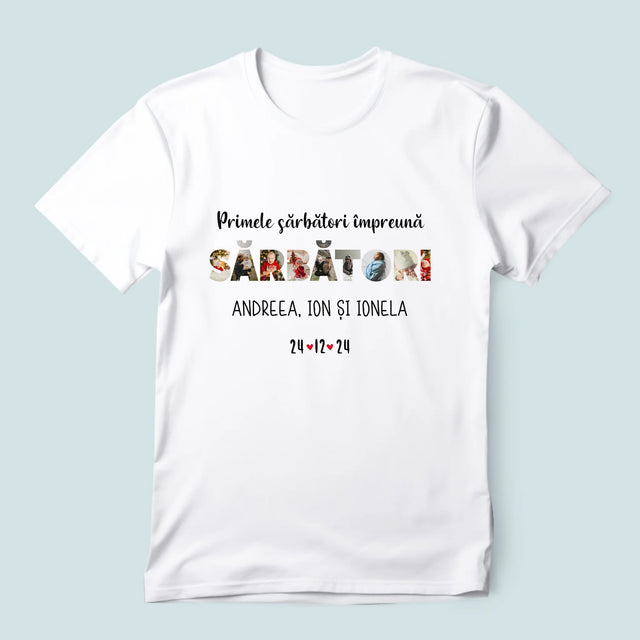 Cuvânt Din Fotografii: Primele Sărbători Împreună - Tricou Pentru Bărbați