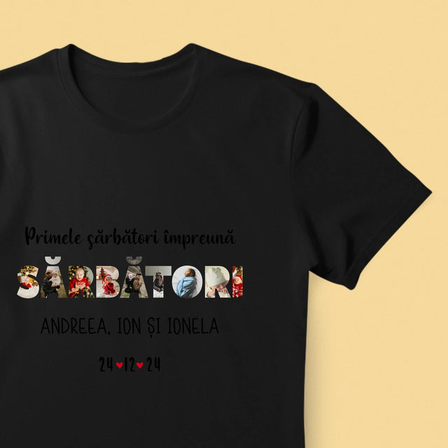 Cuvânt Din Fotografii: Primele Sărbători Împreună - Tricou Pentru Bărbați