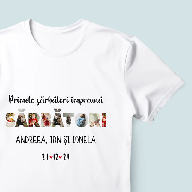 Cuvânt Din Fotografii: Primele Sărbători Împreună - Tricou Pentru Bărbați