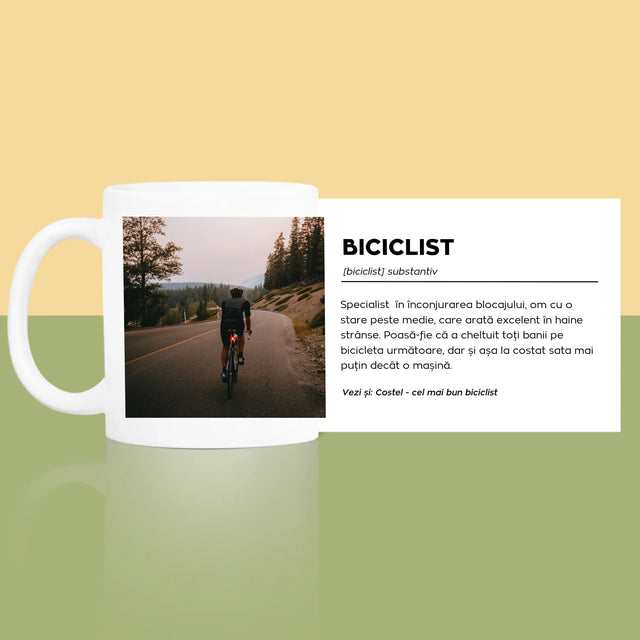 Fotografie Si Semnătură: Ciclist Definiție - Cană