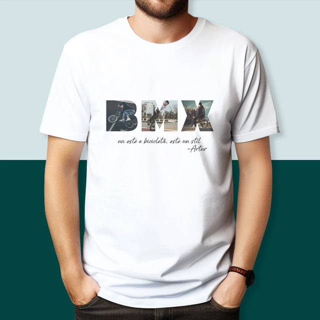 Cuvânt Din Fotografii: Bmx - Tricou Pentru Bărbați