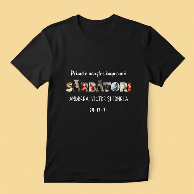 Cuvânt Din Fotografii: Primele Sărbători Împreună - Tricou Pentru Bărbați