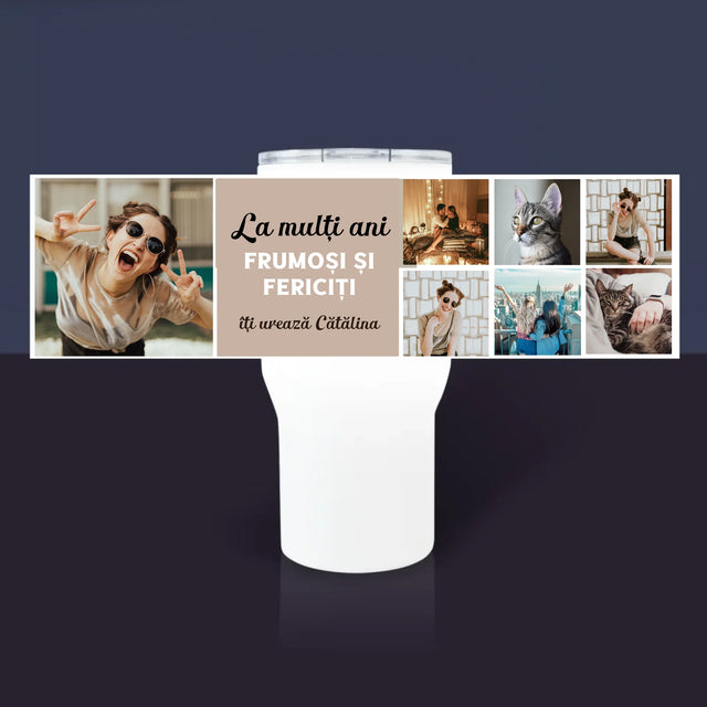 Colaj De Fotografii: Colaj De Fotografii Pentru Aniversare - Cană Termică Albă