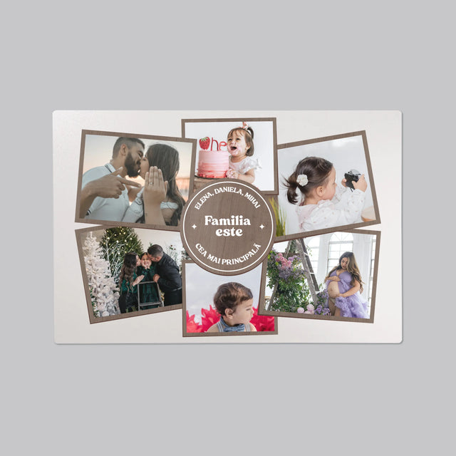 Colaj De Fotografii: Familia Este Cea Mai Principală - Mapa De Birou