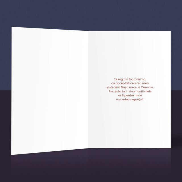 Colaj De Fotografii: Cerere La Nașă De Cununie - Card Cu Felicitări