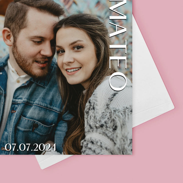 Fotografie Si Semnătură: Nume Nuntă - Card Cu Felicitări