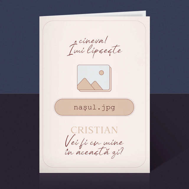 Numele Și Semnătura: Îmi Lipsește Cineva ... Nașul - Card Cu Felicitări