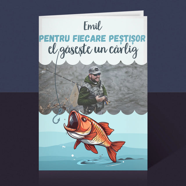 Fotografie Si Semnătură: El Găsește Un Cârlig - Card Cu Felicitări