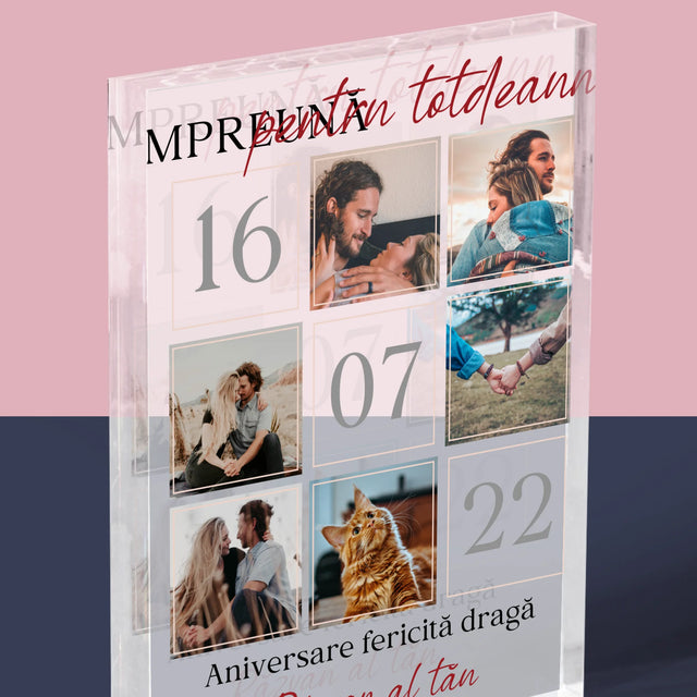 Colaj De Fotografii: Împreună Pentru Totdeauna! - Bloc Acrilic