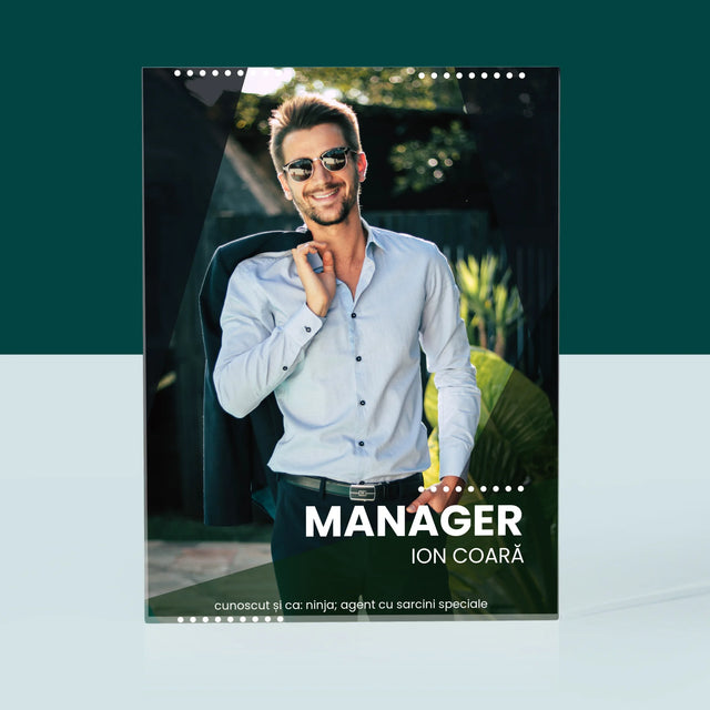 Fotografie Si Semnătură: Manager - Bloc Acrilic