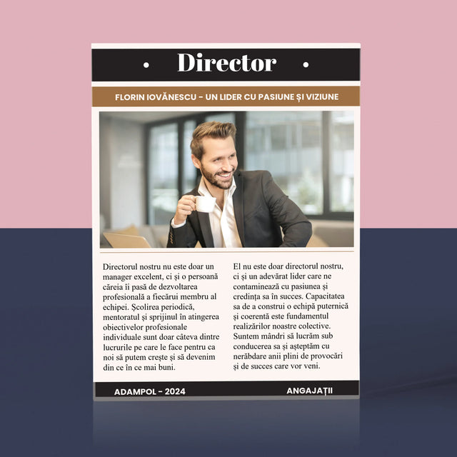 Copertă Derevistă: Director - Bloc Acrilic