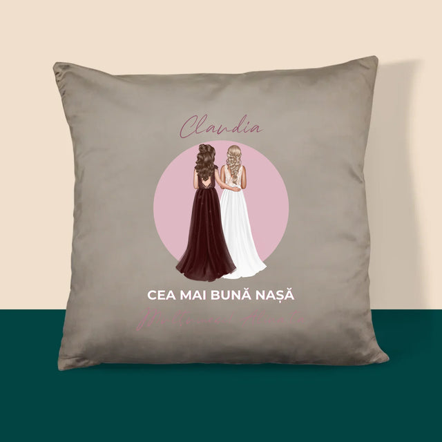 Creator De Personaj: Cea Mai Bună Nașă - Pernă (Cu Fotografie)