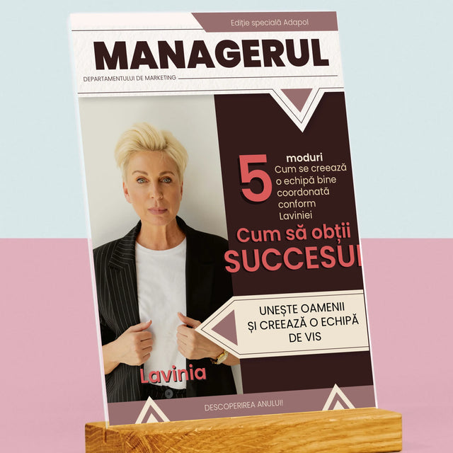 Copertă Derevistă: Managerul - Imprimare Pe Sticlă Acrilică (Verticală)