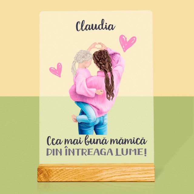 Creator De Personaj: Cea Mai Bună Mămică Din Lume - Imprimare Pe Sticlă Acrilică (Verticală)
