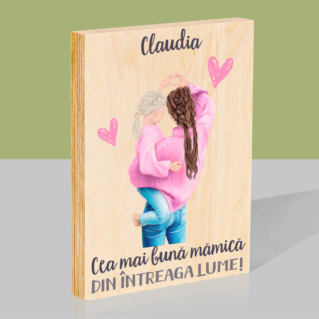 Creator De Personaj: Cea Mai Bună Mămică Din Lume - Imprimare Pe Lemn ( Verticală)