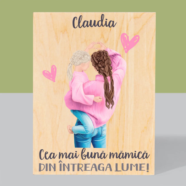 Creator De Personaj: Cea Mai Bună Mămică Din Lume - Imprimare Pe Lemn ( Verticală)