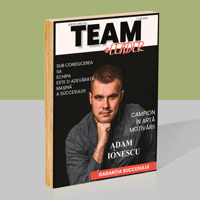 Copertă Derevistă: Team Lider - Imprimare Pe Lemn ( Verticală)