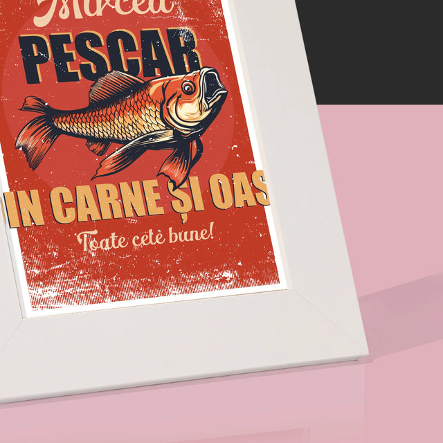 Numele Și Semnătura: Pescar Din Carne Și Oase - Ramă Pentru Fotografii (Horizontală)