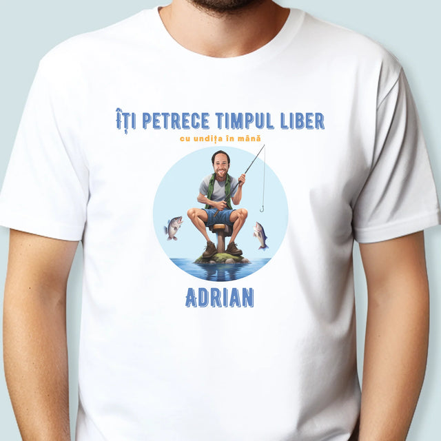 Fotografie Si Semnătură: Îți Petrece Timpul Liber - Tricou Pentru Bărbați