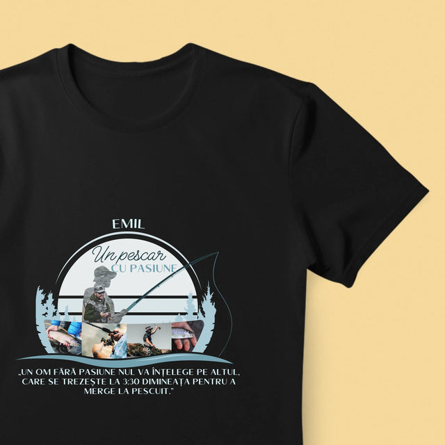 Formă Din Fotografii: Un Pescar Cu Pasiune - Tricou Pentru Bărbați