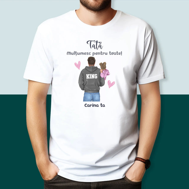 Creator De Personaj: Tată Cu Copil - Tricou Pentru Bărbați