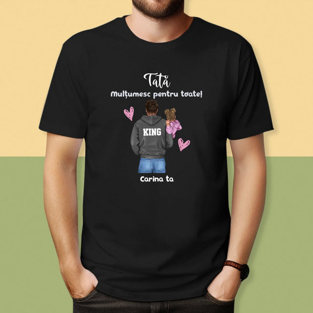 Creator De Personaj: Tată Cu Copil - Tricou Pentru Bărbați