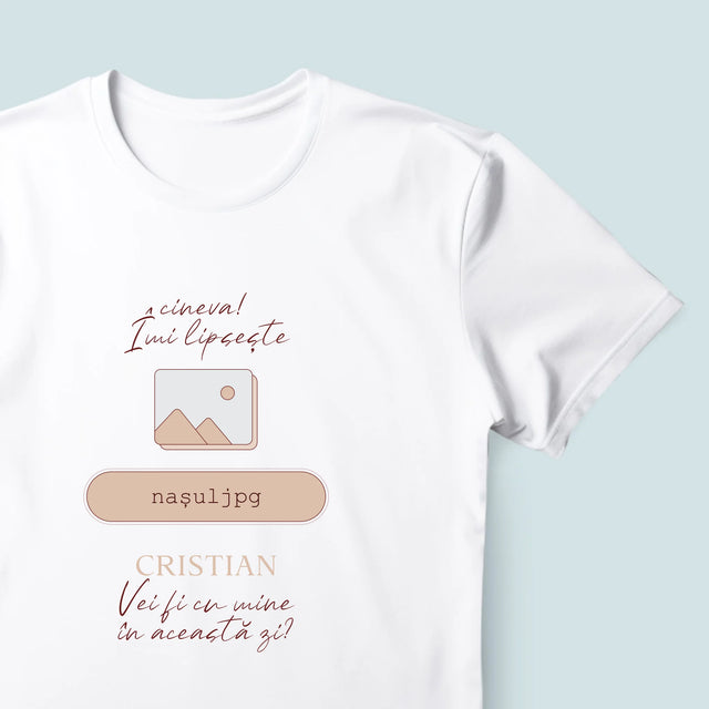 Numele Și Semnătura: Îmi Lipsește Cineva ... Nașul - Tricou Pentru Bărbați