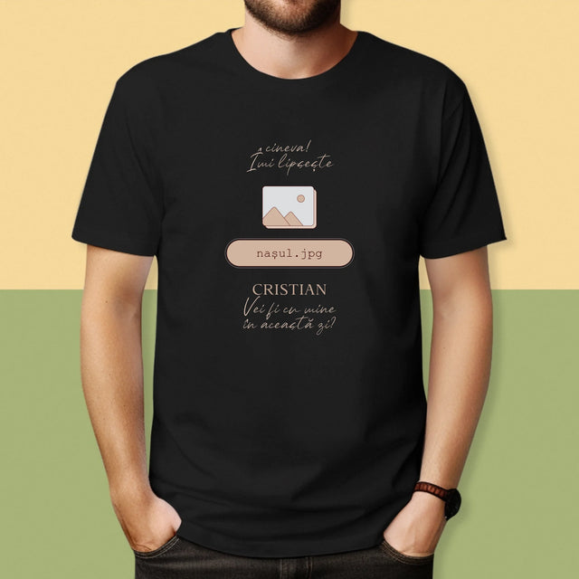 Numele Și Semnătura: Îmi Lipsește Cineva ... Nașul - Tricou Pentru Bărbați
