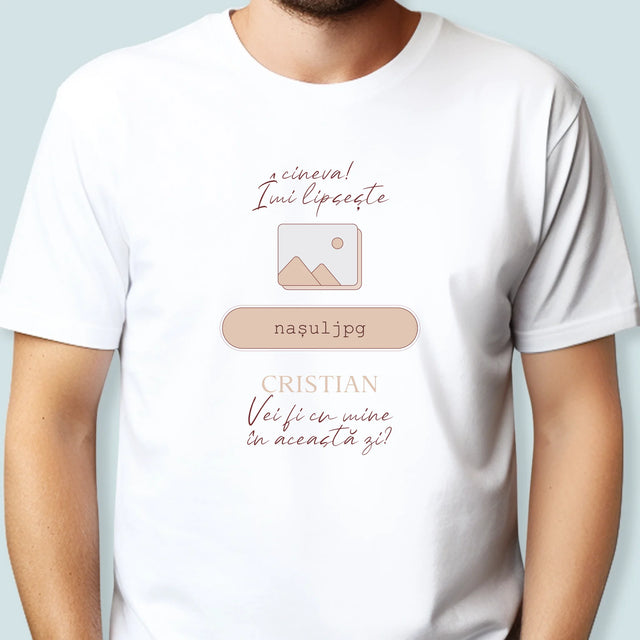 Numele Și Semnătura: Îmi Lipsește Cineva ... Nașul - Tricou Pentru Bărbați