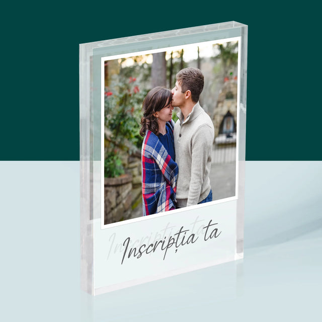 Fotografie Si Semnătură: Fotografia Ta Cu Inscripție - Bloc Acrilic