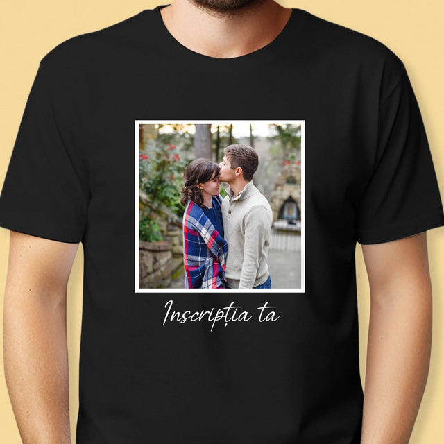 Fotografie Si Semnătură: Fotografia Ta Cu Inscripție - Tricou Pentru Bărbați