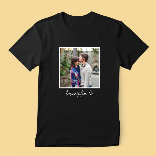 Fotografie Si Semnătură: Fotografia Ta Cu Inscripție - Tricou Pentru Bărbați