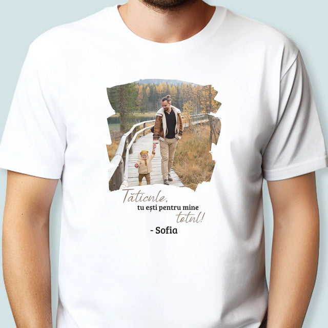 Fotografie Si Semnătură: Un Laur Pentru Tata - Tricou Pentru Bărbați