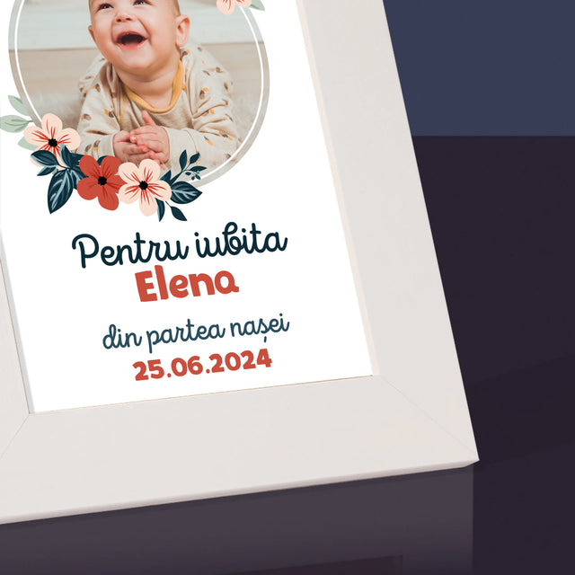 Fotografie Si Semnătură: Pentru Copil Din Partea Nașilor - Ramă Pentru Fotografii (Horizontală)