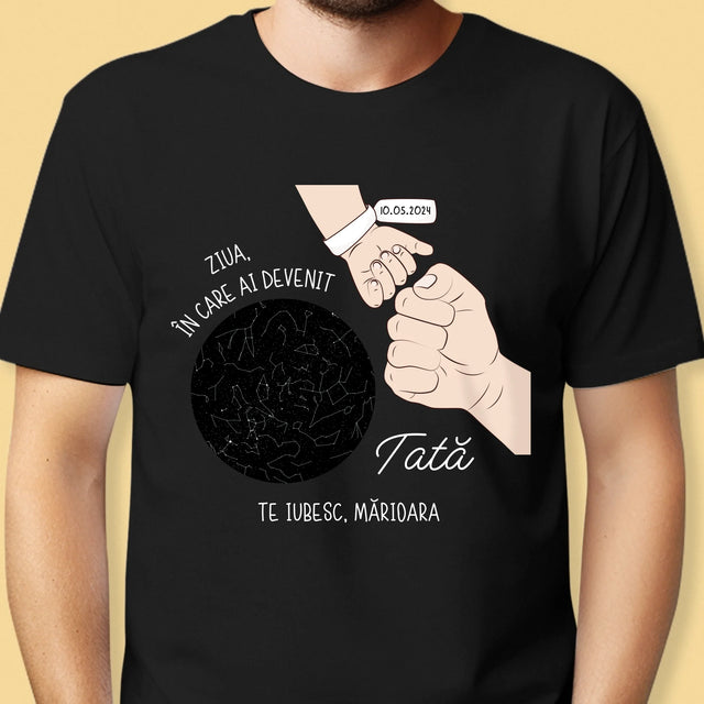 Harta Stelelor: Ziua În Care Ai Devenit Tată - Tricou Pentru Bărbați