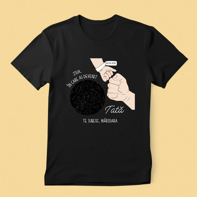 Harta Stelelor: Ziua În Care Ai Devenit Tată - Tricou Pentru Bărbați