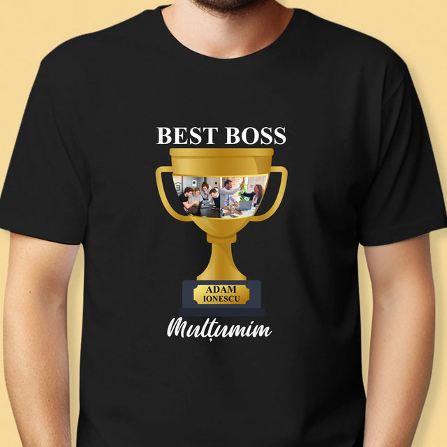 Colaj De Fotografii: Cupa Best Boss - Tricou Pentru Bărbați