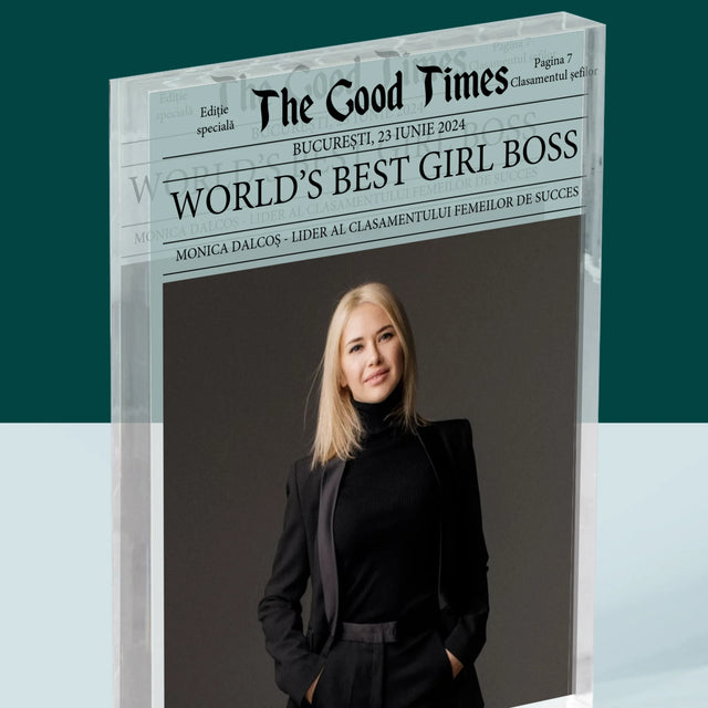 Copertă Derevistă: World’S Best Girl Boss - Bloc Acrilic