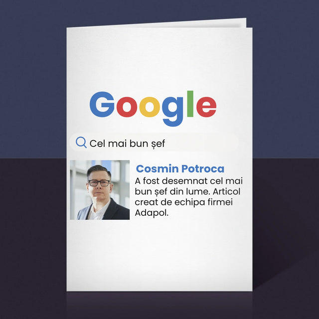 Fotografie Si Semnătură: Cel Mai Bun Șef - Rezultat Google - Card Cu Felicitări