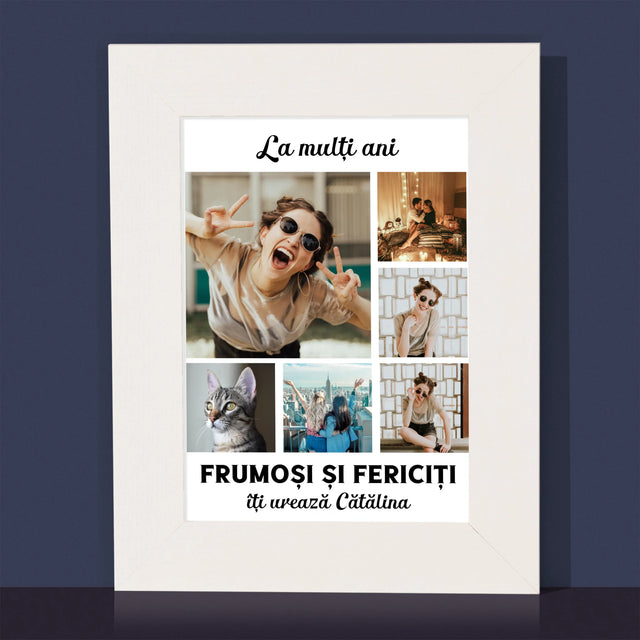 Colaj De Fotografii: Colaj De Fotografii Pentru Aniversare - Ramă Pentru Fotografii (Horizontală)