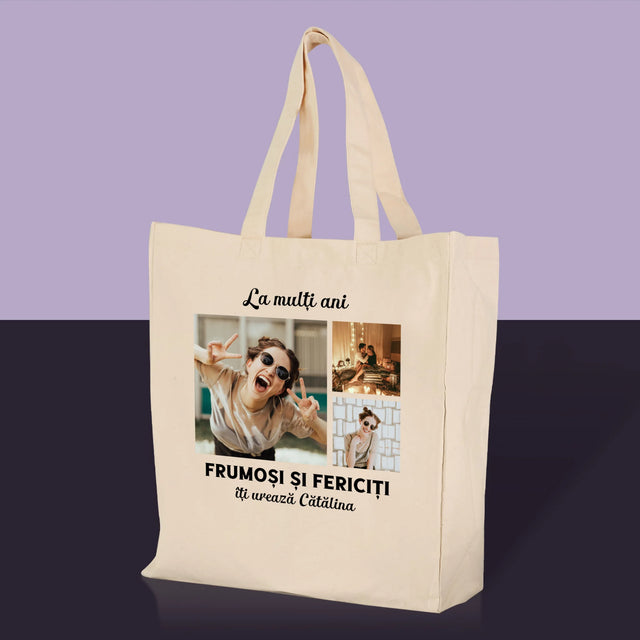 Colaj De Fotografii: Colaj De Fotografii Pentru Aniversare - Sacoșă De Pânză