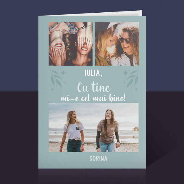 Colaj De Fotografii: Cele Mai Bune Prietene - Card Cu Felicitări